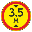 Дорожный знак 3.13 «Ограничение высоты» (временный) (металл 0,8 мм, II типоразмер: диаметр 700 мм, С/О пленка: тип В алмазная)